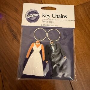 Wilton Bride and Groom Key Chains
